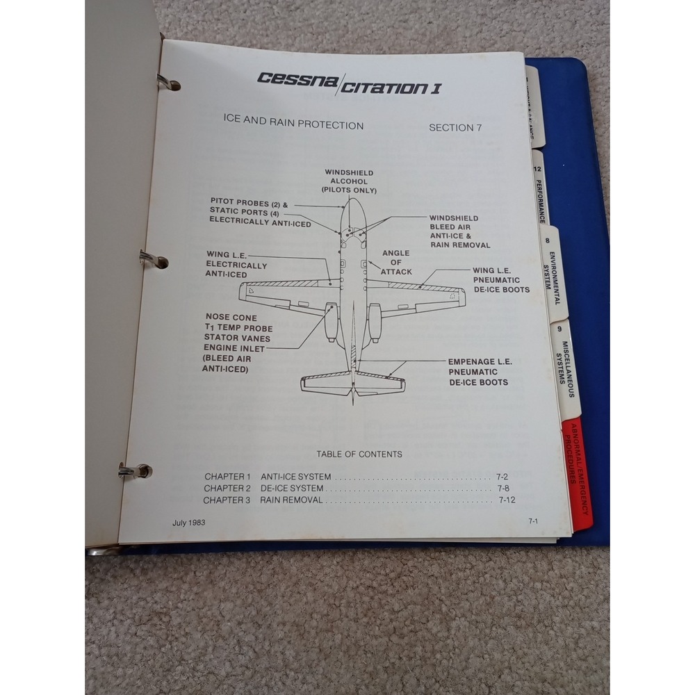Cessna‎ Citation I Pilot Training Manual, Vol. 1, Operational Information 1983 - Picture 15 of 16